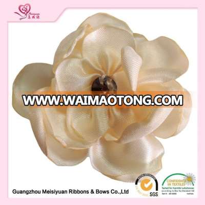 3 inch decorative handmade satin garment flower for kids dresses